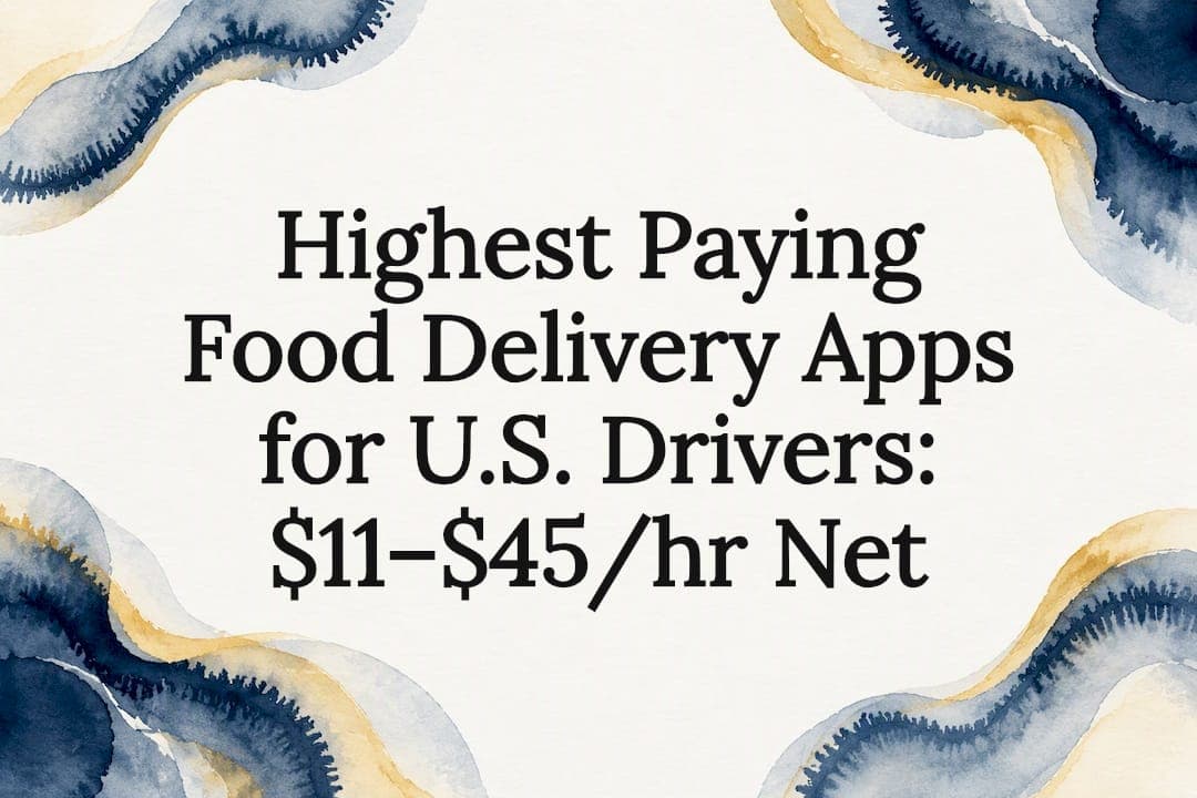 Highest Paying Food Delivery Apps for U.S. Drivers: $11–$45/hr Net