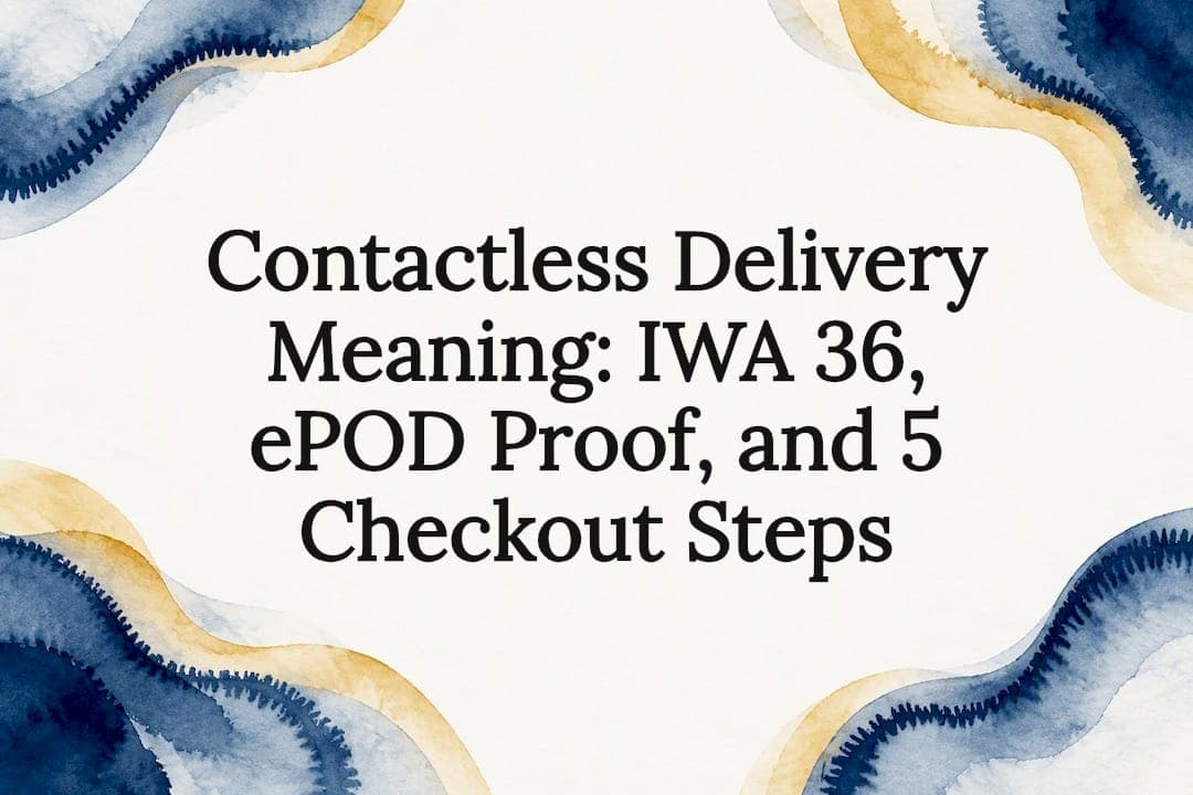 Contactless Delivery Meaning: IWA 36, ePOD Proof, and 5 Checkout Steps