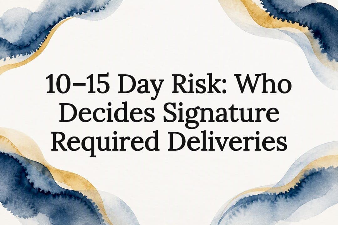 10–15 Day Risk: Who Decides Signature Required Deliveries