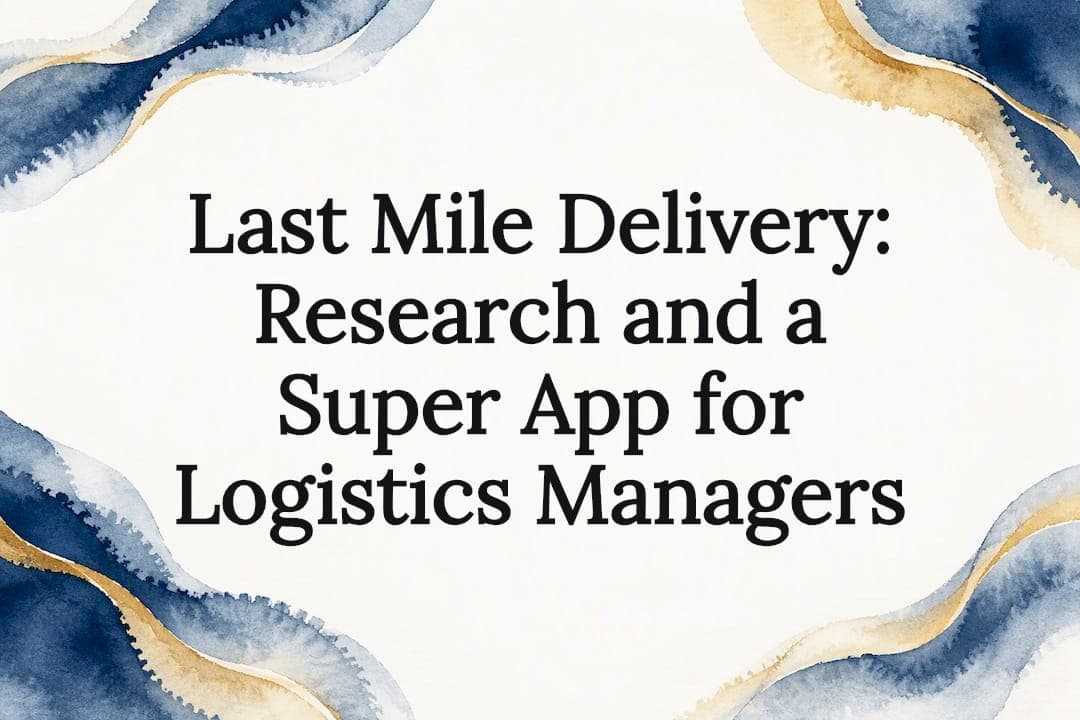 Last Mile Delivery: Research and a Super App for Logistics Managers