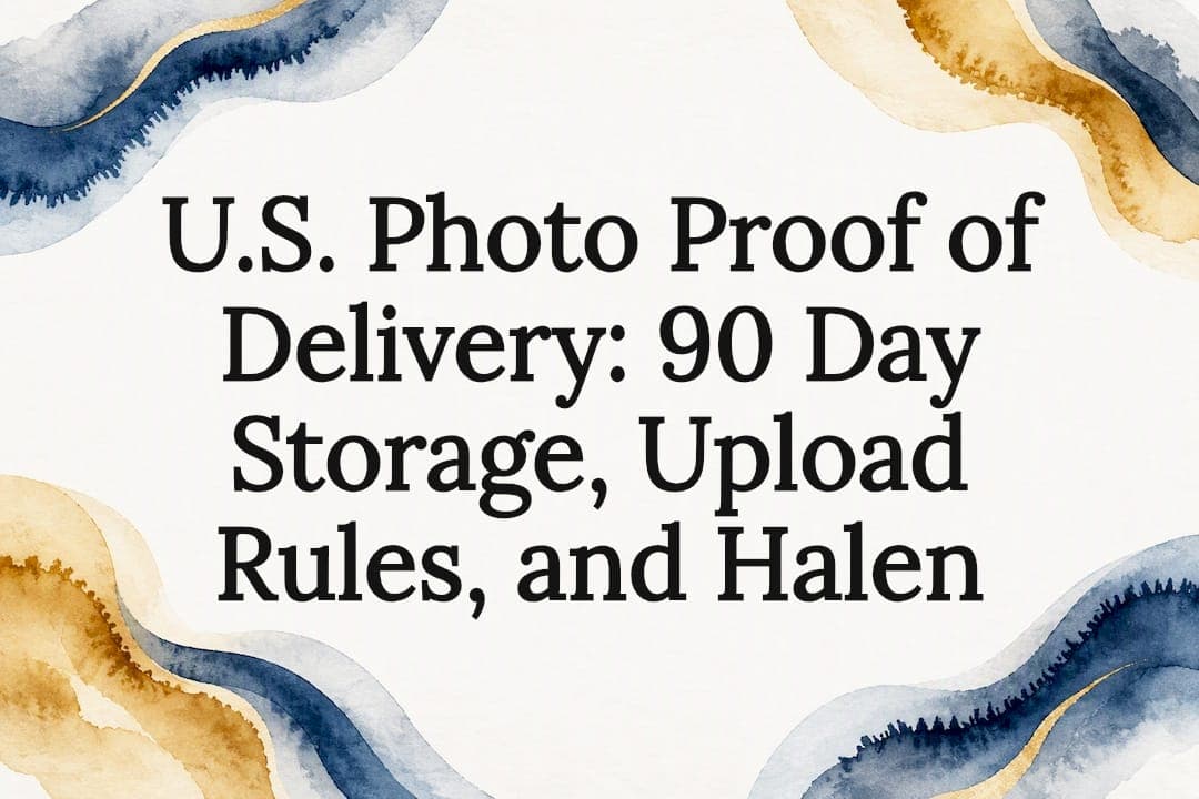 U.S. Photo Proof of Delivery: 90 Day Storage, Upload Rules, and Halen