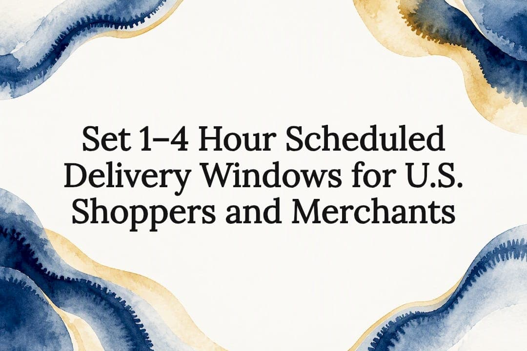 Set 1–4 Hour Scheduled Delivery Windows for U.S. Shoppers and Merchants