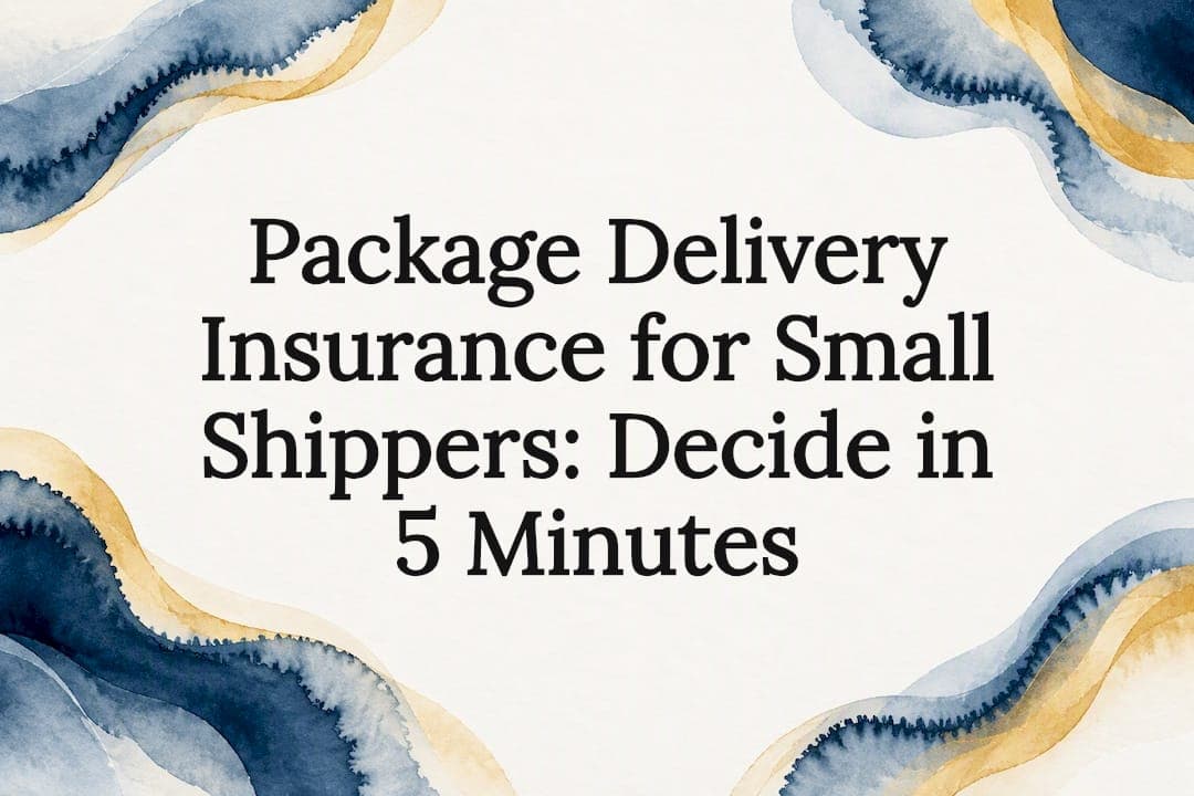 Package Delivery Insurance for Small Shippers: Decide in 5 Minutes