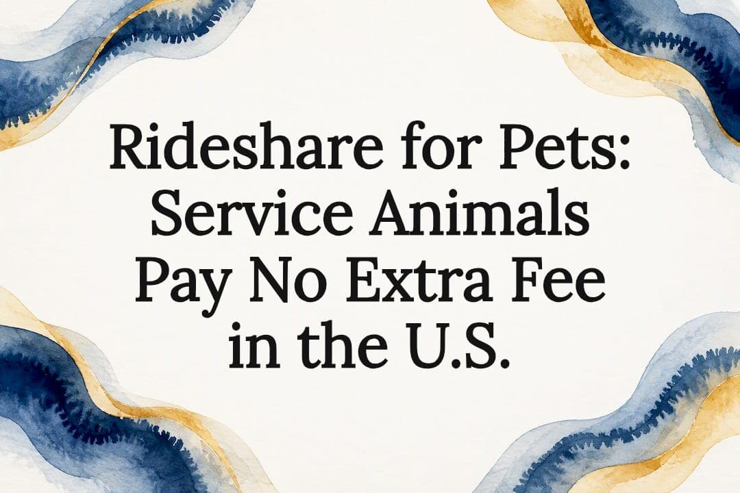 Rideshare for Pets: Service Animals Pay No Extra Fee in the U.S.