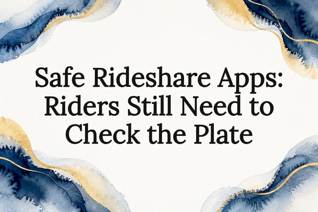 Safe Rideshare Apps: Riders Still Need to Check the Plate