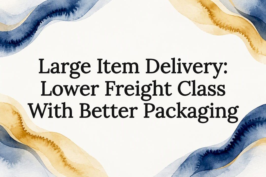 Large Item Delivery: Lower Freight Class With Better Packaging